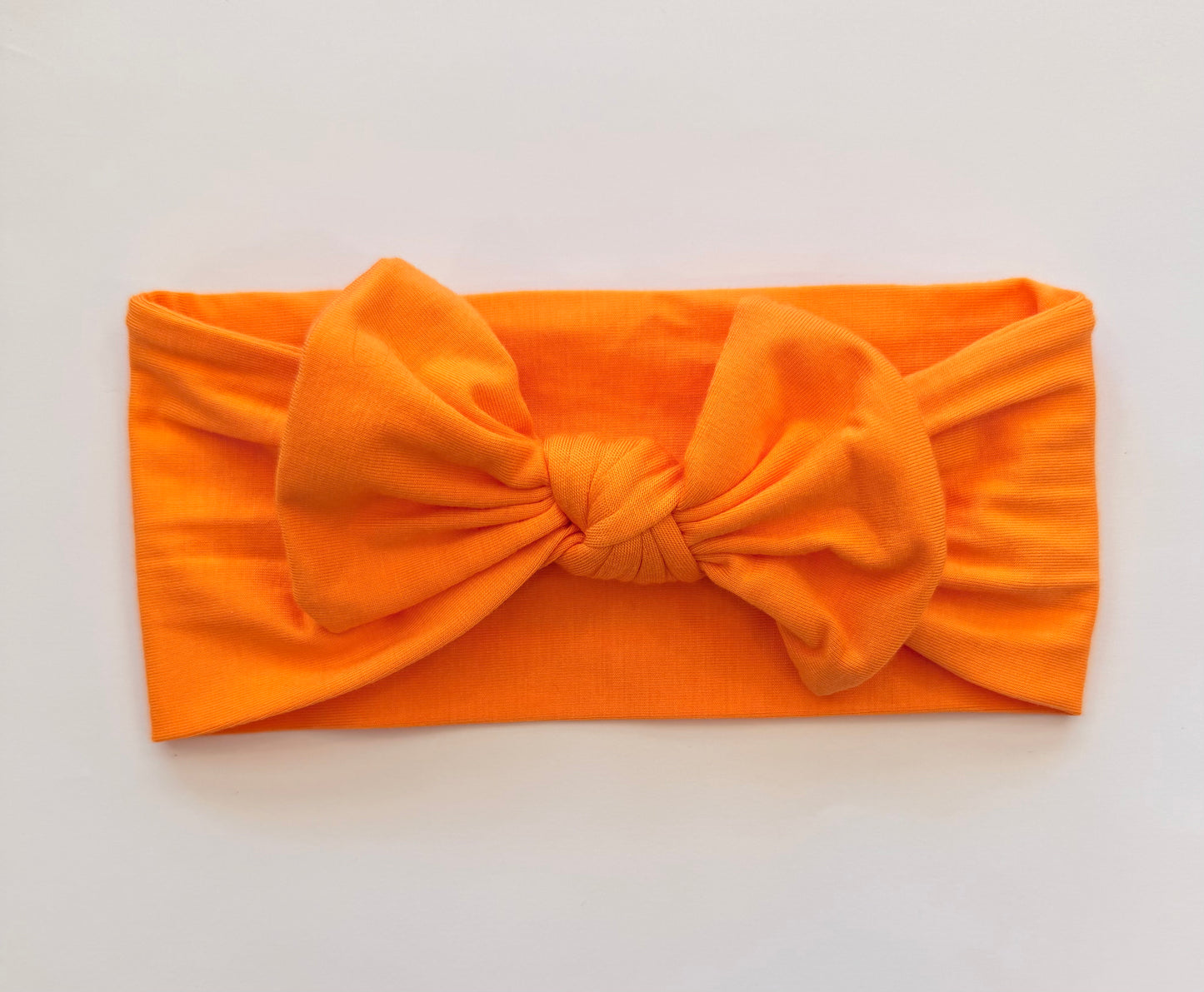 Knotted Bamboo Bow in Orange