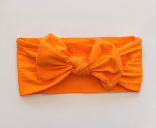 Knotted Bamboo Bow in Orange